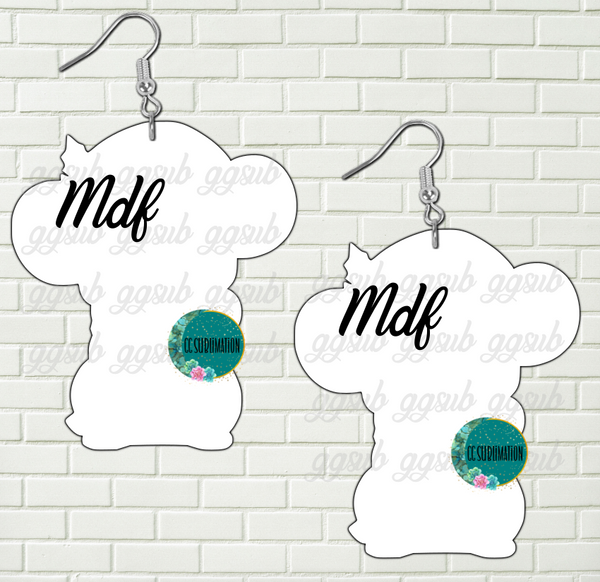 MDF -Christmas mouse earrings 2 sizes to choose from