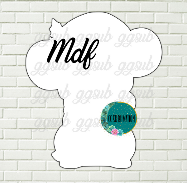 MDF - Christmas mouse - with holes 3 sizes to choose from