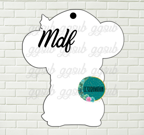MDF - Christmas mouse - With and WITHOUT holes