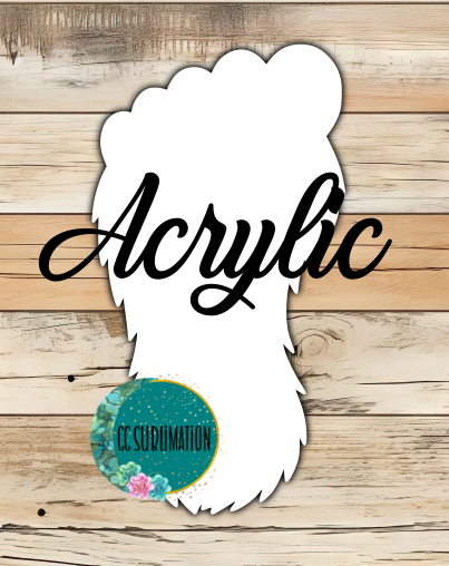Acrylic -Bigfoots feet- 10 or 20 count 1.5 & 2 inch size (FOR BADGE REELS)