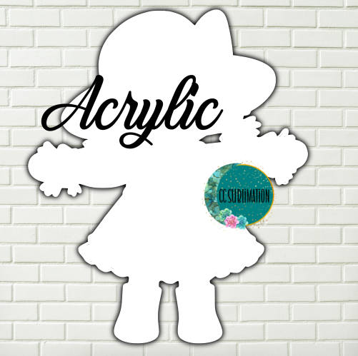 Acrylic- Scarecrow girl - With or Without Hole - Sublimation Acrylic