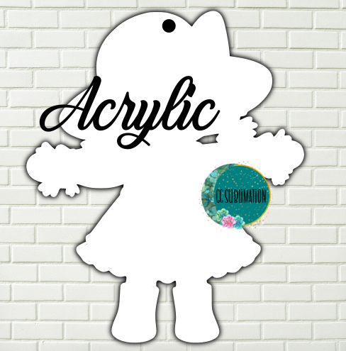 Acrylic- Scarecrow girl - With or Without Hole - Sublimation Acrylic