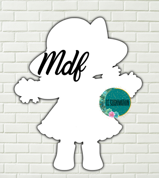 MDF - Scarecrow girl -withOUT holes 2 sizes to choose from (great for badge reels & hairbow centers)