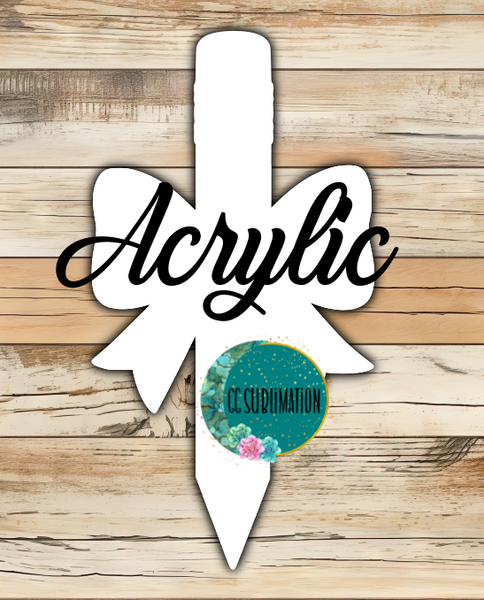 Acrylic -Pencil bow - 10 or 20 count 1.5 & 2 inch size (FOR BADGE REELS)