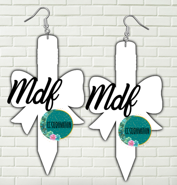MDF - Pencil bow earrings 2 sizes to choose from
