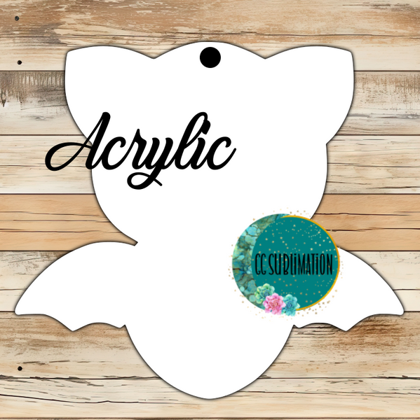 Acrylic- Chubby bat - With or Without Hole - Sublimation Acrylic