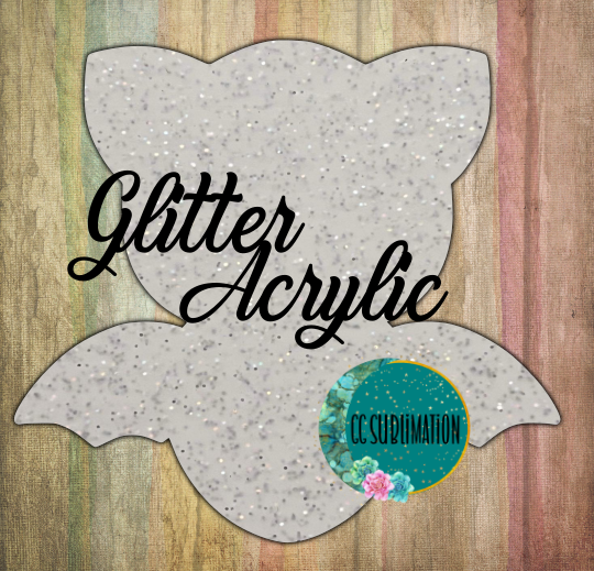 Glitter Acrylic- Chubby bat - 10 or 20 count 1.5 & 2 inch size( FOR BADGE REELS)