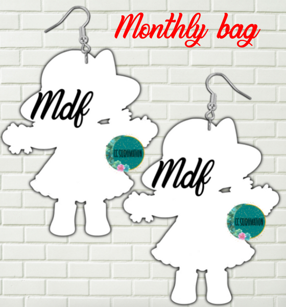 Monthly bag - 1.5 inch - Scarecrow girl - 10 pairs single sided