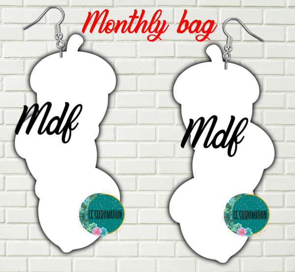 Monthly bag - 1.5 inch - Trio acorn - 10 pairs single sided