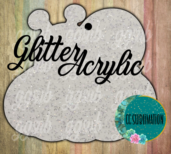 Glitter Acrylic - Snail pumpkin - With or Without Hole - Sublimation Acrylic