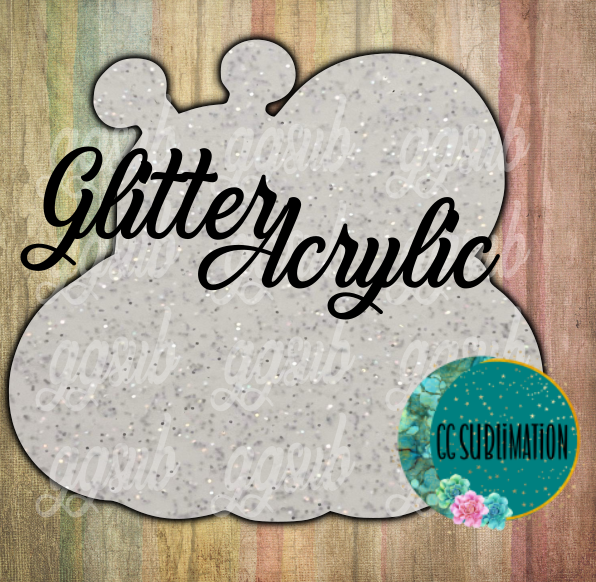 Glitter Acrylic - Snail pumpkin - With or Without Hole - Sublimation Acrylic