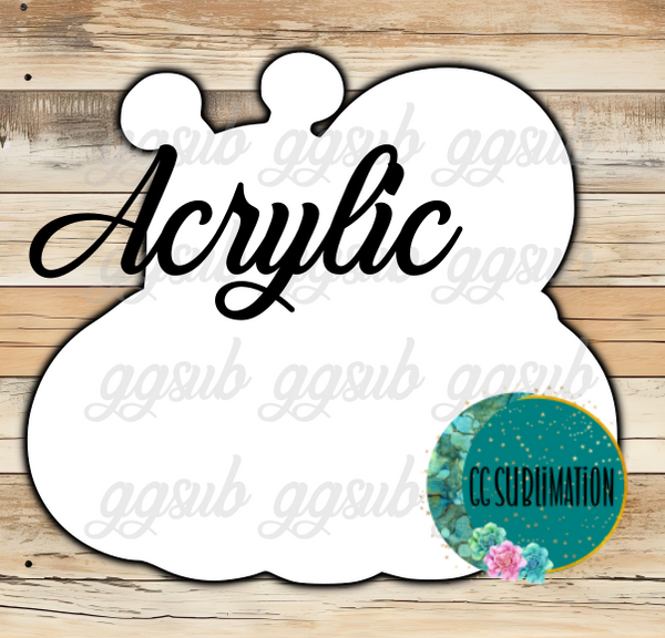 Acrylic- Snail pumpkin - With or Without Hole - Sublimation Acrylic
