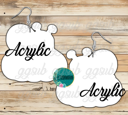 Acrylic - Snail pumpkin - 5 & 10 pairs 1.5 & 2 inch size - Sublimation Acrylic