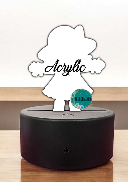 Acrylic Scarecrow girl - LIGHT BASE - Sublimation Acrylic