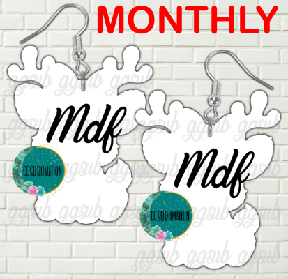 Monthly bag - 1.5 inch - Reindeer bow - 10 pairs single sided