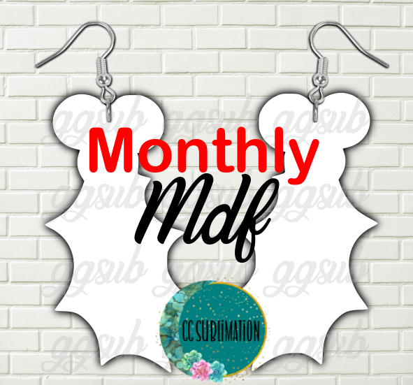 Monthly bag - 1.5 inch - Holly leaf - 10 pairs single sided