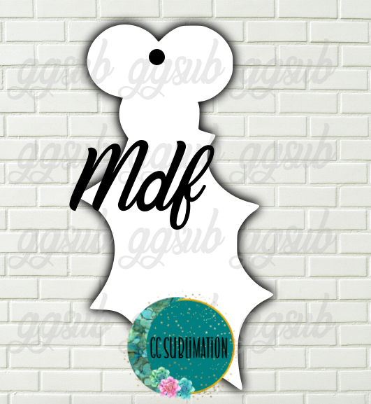 MDF - Holly leaf - With and WITHOUT holes