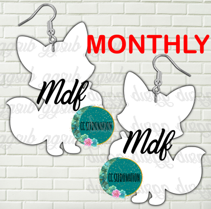 Monthly bag - 1.5 inch - Fox pumpkin - 10 pairs single sided