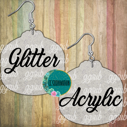 Glitter Acrylic- Dumpling box - 5 & 10 pairs 1.5 & 2 inch size - Sublimation Acrylic