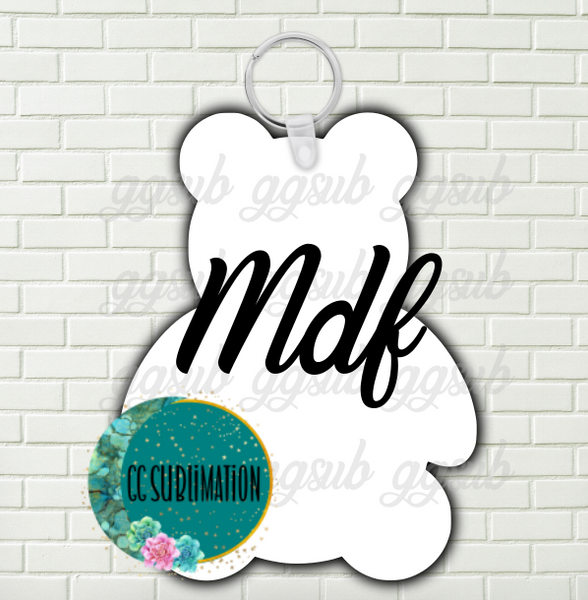 MDF - Teddy bear keychain