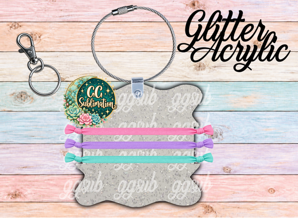Wavy Hair Tie Holder - MDF Or Acrylic OPTIONS