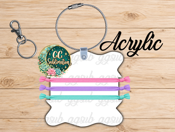 Wavy Hair Tie Holder - MDF Or Acrylic OPTIONS