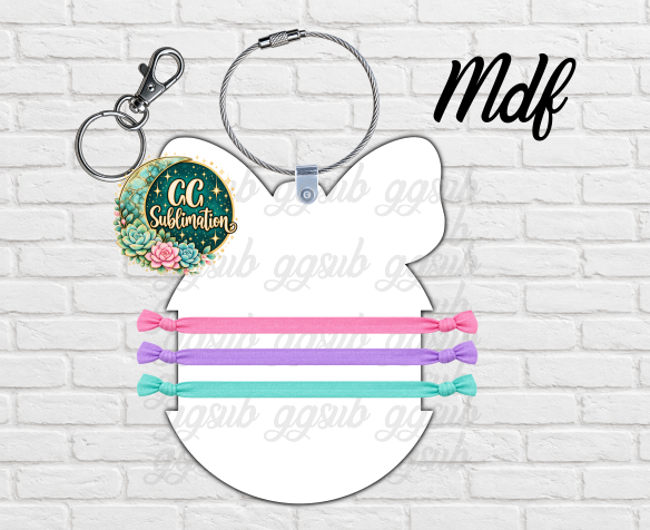 Ball with bow Hair Tie Holder - MDF Or Acrylic OPTIONS
