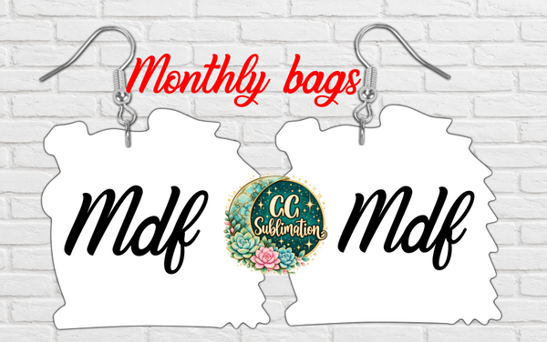 Monthly bag - TWO SIZES - Gingerbread house - 10 pairs single sided