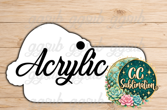 Acrylic- Santa butter- With or Without Hole - Sublimation Acrylic