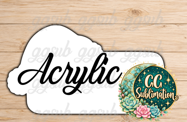 Acrylic- Santa butter- With or Without Hole - Sublimation Acrylic