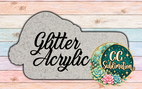 Glitter Acrylic - Santa butter - With or Without Hole - Sublimation Acrylic