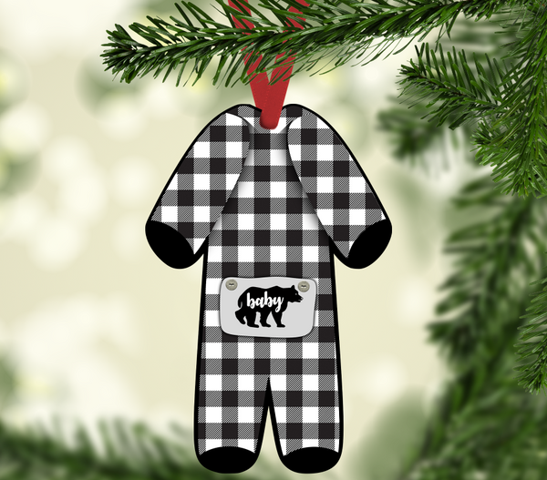 Digital design- Kid Pajamas plaid baby bear