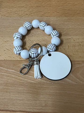 Sports bracelet - Volleyball with a 2-inch double sided mdf round