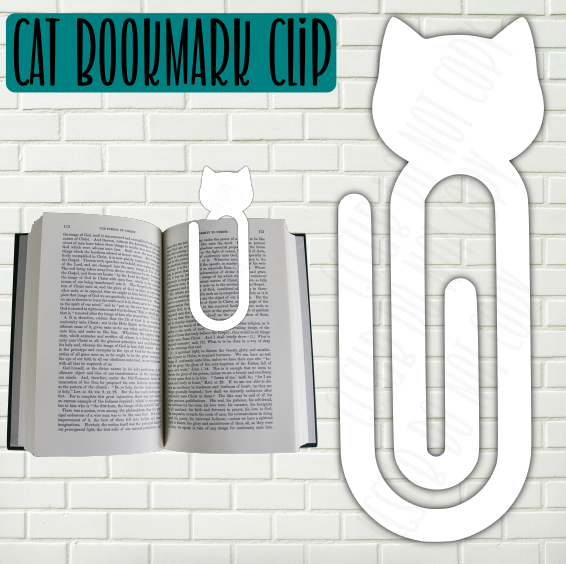 MDF - Cat head bookmark clip 10pc Bundle Price [ SIZE 1.797 x 4.570]