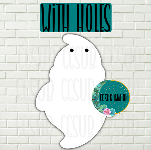 MDF - Chubby ghost door hanger with holes 5 sizes to choose from