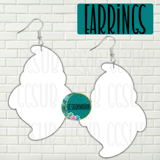 MDF - Chubby ghost earrings 3 sizes to choose from