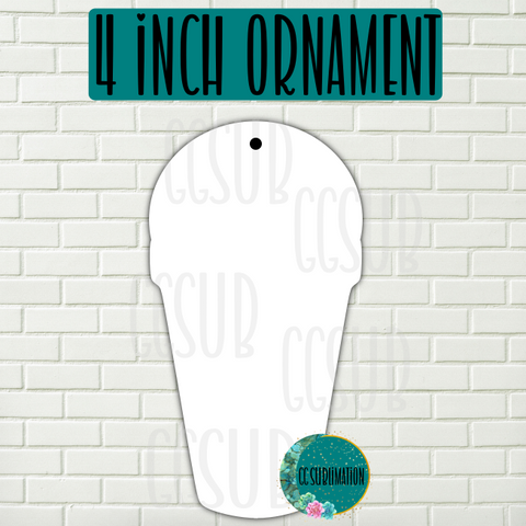 MDF - [4 INCHES] - Snow cone Ornament