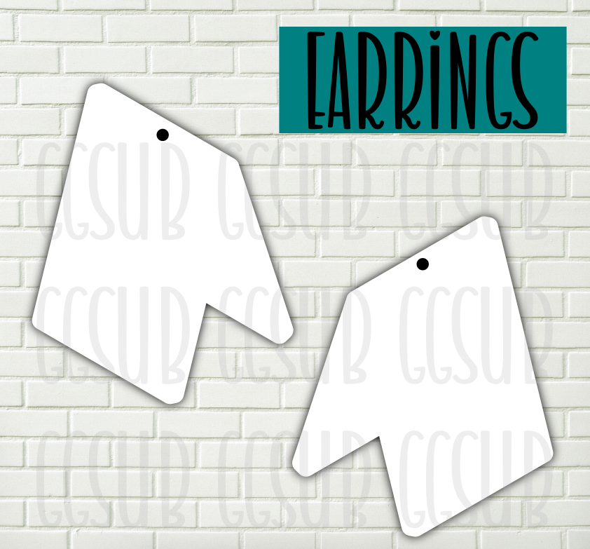 MDF - Crime scene tags earrings 3 sizes to choose from