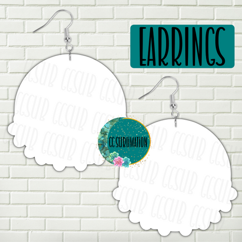 MDF - Floral round earrings 3 sizes to choose from