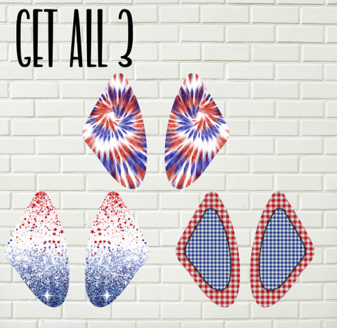 Digital design - Fourth July wing shape bundle