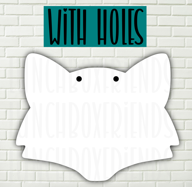 MDF - Fox head door hanger WITH holes 3 sizes to choose from