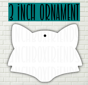 MDF - [3 INCHES] - Fox head 10pc or 25pc Ornament Bundle Price
