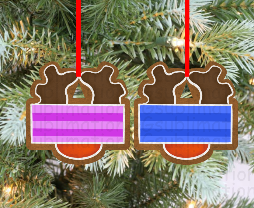 Digital design - Gingerbread cookie Reindeer sign bundle of 2
