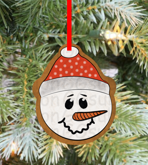 Digital design - Gingerbread cookie snowman with beanie