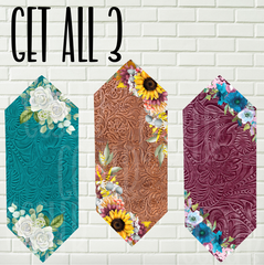 Digital design- Floral leather gem