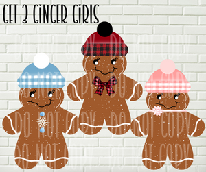 Digital design- Gingerbread girls bundle