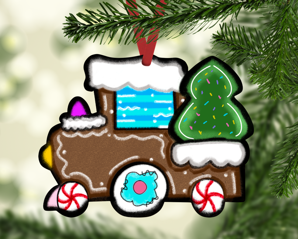 Gingerbread Train Design Digtial design - Gingerbread train – GGSublimation