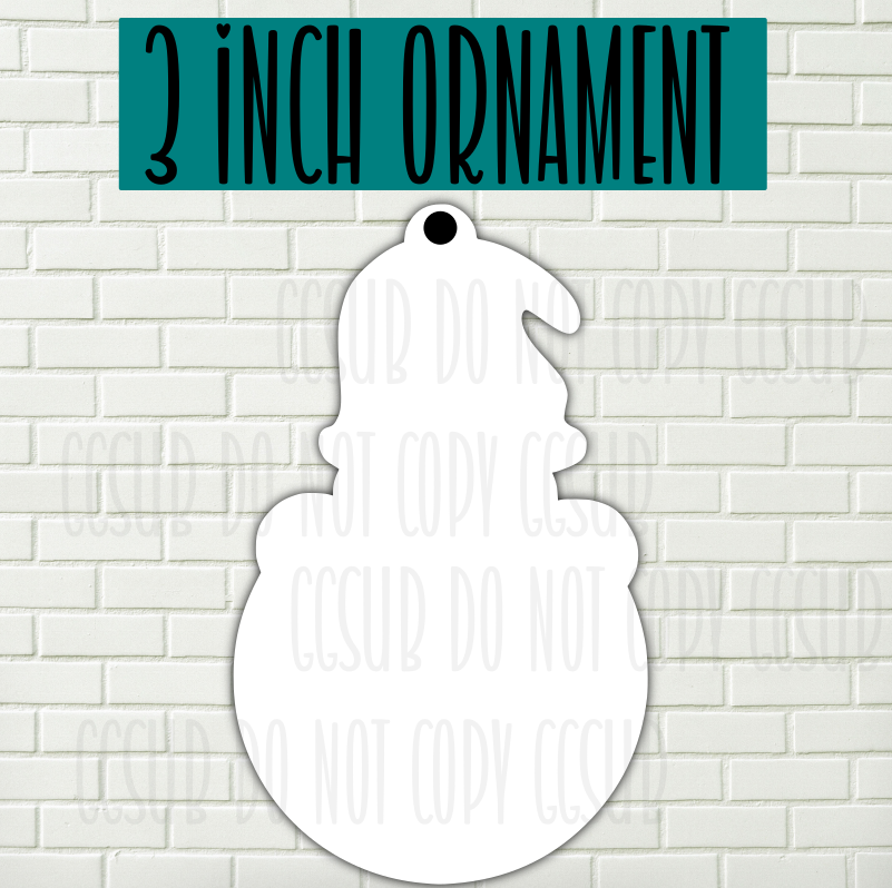 MDF - [3 INCHES] - Gnome with bulb 10pc or 25pc Ornament Bundle Price