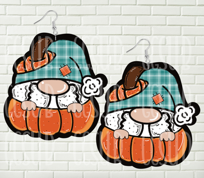 Digital Design- Gnome in pumpkin plaid