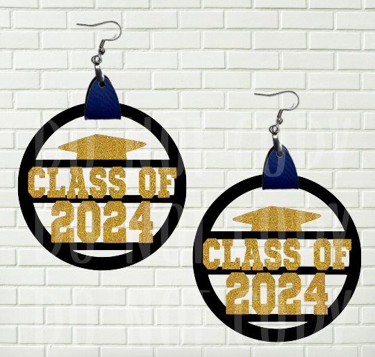 Digital design - Gold glitter class of 2024